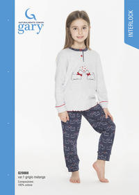 PIGIAMA BAMBINA M/L Q30008 Tellini S.r.l. Ingrosso Abbigliamento